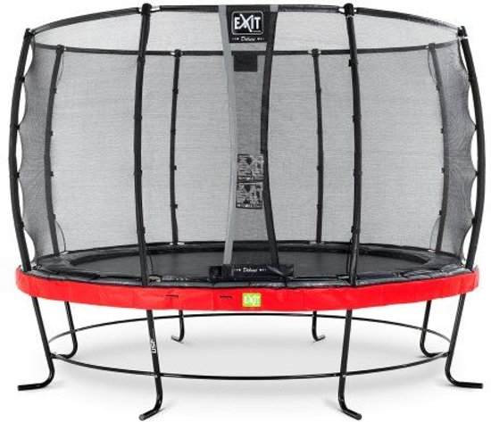 EXIT Elegant trampoline ø427cm met veiligheidsnet Deluxe - rood