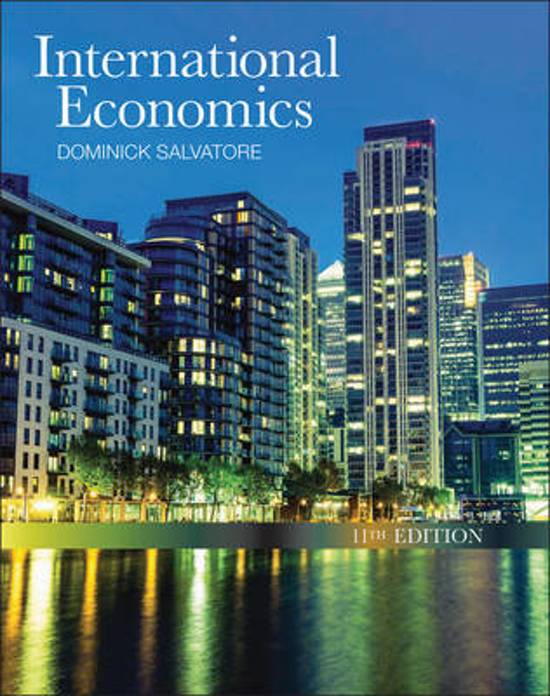 International Economics, Salvatore - Solutions, summaries, and outlines.  2022 updated