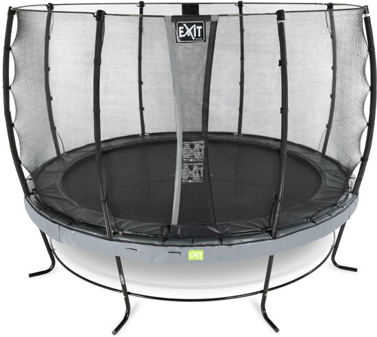EXIT Elegant trampoline ø366cm met veiligheidsnet Economy - grijs