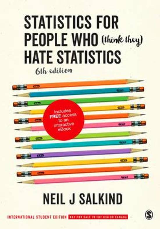 Samenvatting boek statistics for people who hate statistics