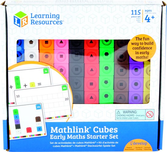 Thumbnail van een extra afbeelding van het spel Mathlink cubes activiteitenset