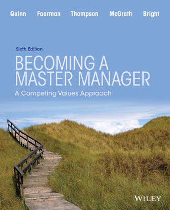Summary Becoming a Master Manager