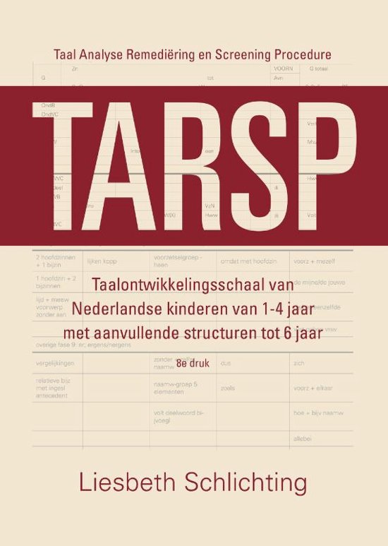 TARSP (T&SII), een stap voor stap uitleg, jaar 2, Logopedie