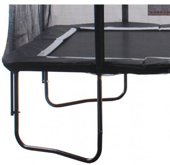 SPRING Trampoline 230 cm x 300 cm (8x10ft) Rechthoekig met veiligheidsnet - Black Edition - zwarte rand