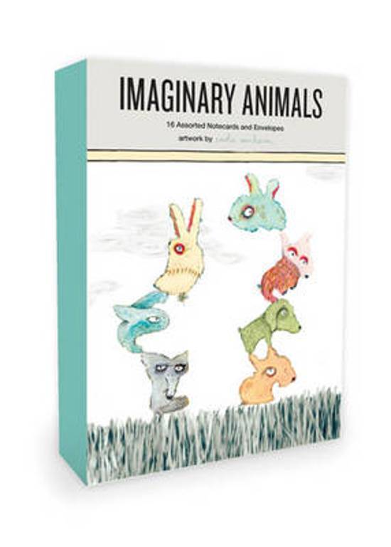 Thumbnail van een extra afbeelding van het spel Imaginary Animals Notecard Set
