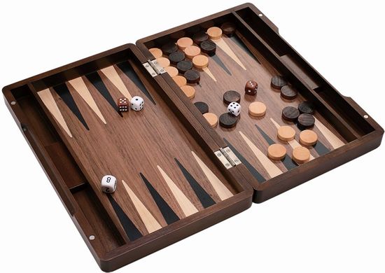 Thumbnail van een extra afbeelding van het spel Backgammon Wood Small - Bordspel