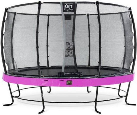 EXIT Elegant Premium trampoline ø366cm met veiligheidsnet Economy - paars