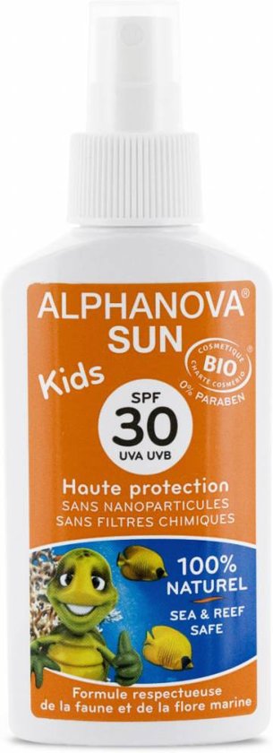 Foto van Alphanova Natuurlijke zonnebrandsprayvoor kinderen factor 30