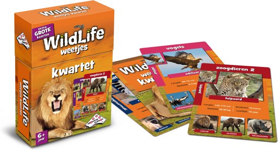 Thumbnail van een extra afbeelding van het spel Wildlife Weetjes Kwartet - Kaartspel