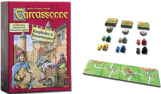 Thumbnail van een extra afbeelding van het spel Carcassonne - Uitbreiding Kooplieden en Bouwmeesters - Bordspel