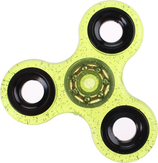 Afbeelding van het spel Toi-toys Fidget Spinner Glitter Geel 8 Cm