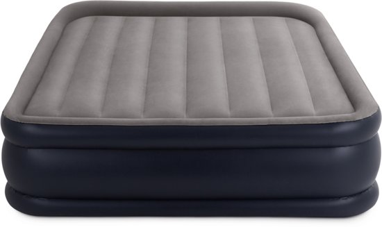 Intex Deluxe Pillow Rest Airbed Queen Dark Grey