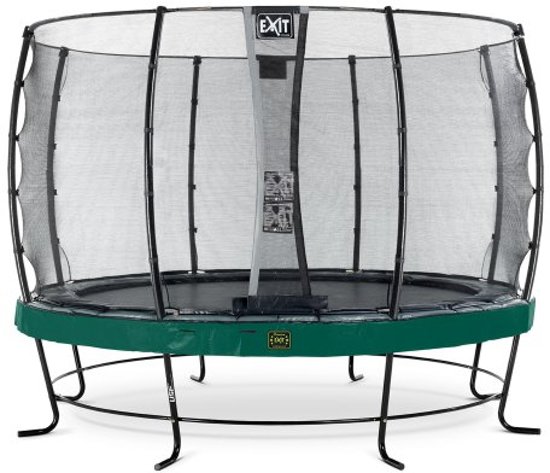 EXIT Elegant Premium trampoline ø366cm met veiligheidsnet Economy - groen