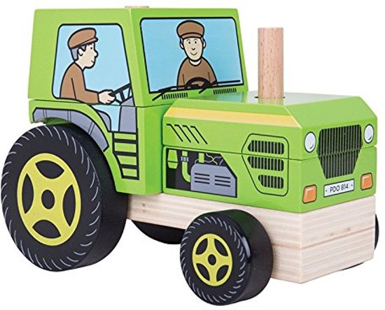 Afbeelding van het spel Houten Stapelspel Tractor