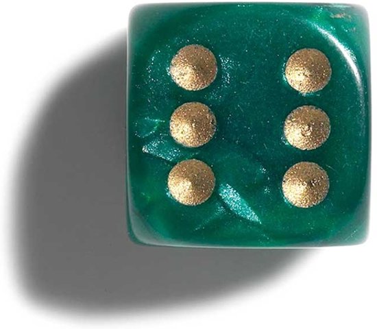 Afbeelding van het spel Philos parelmoer groene dobbelstenen 12mm