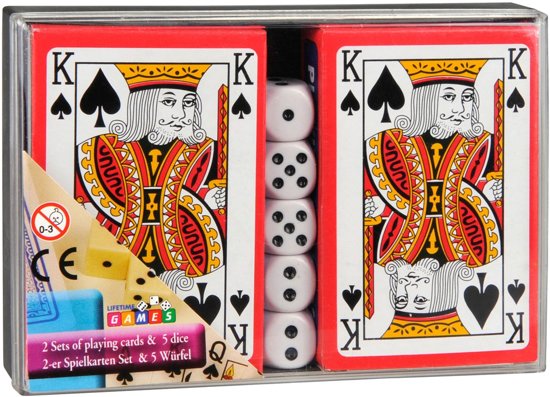 Afbeelding van het spel Speelkaarten met dobbelstenen 2-pack
