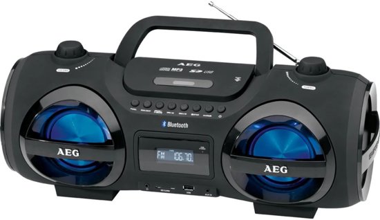 AEG Gettoblaster stereo radio zwart SR 4359 BT