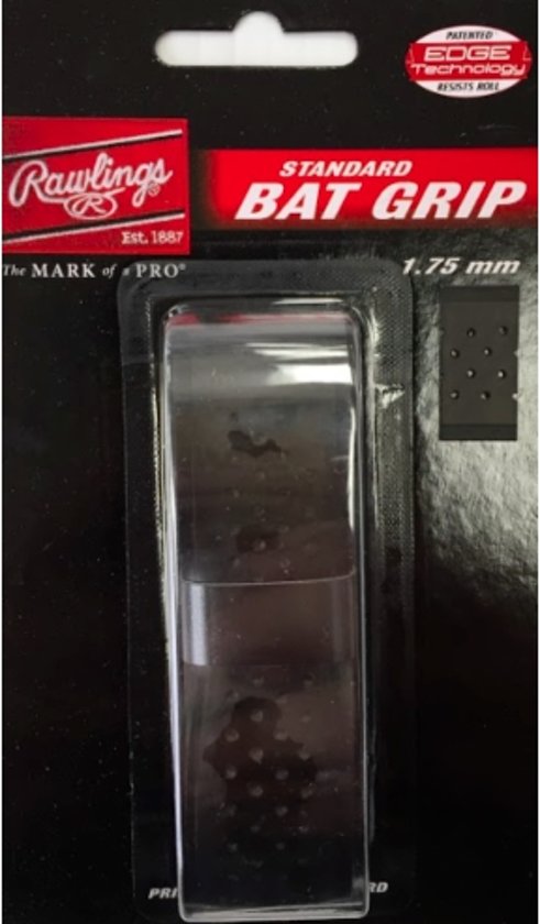 Rawlings BUZZ Cushioned Bat Grip Voor Honkbal en Softbalknuppels - Black - 2,75 mm