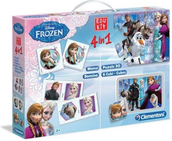 Afbeelding van het spel Clementoni Frozen Super Kit 4-in-1 Spellen