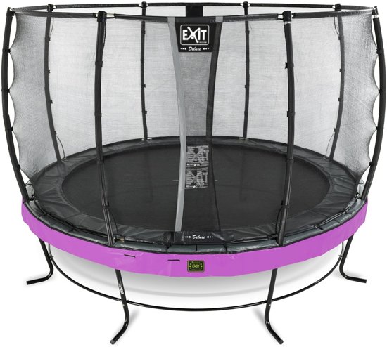 EXIT Elegant Premium trampoline ø366cm met veiligheidsnet Deluxe - paars