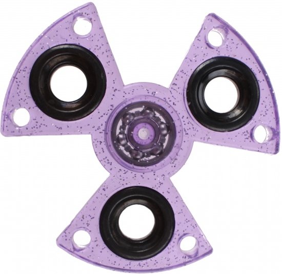 Afbeelding van het spel Toi-toys Fidget Spinner Driehoek 3 Poten 7 Cm Glitter Paars