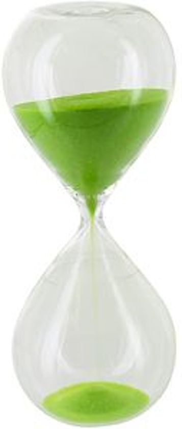 Afbeelding van het spel Zandloper - glas -10 minuten  - groen - LeuksteWinkeltje