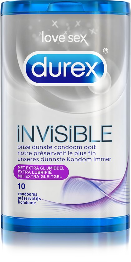 Durex Invisible Extra Lubricated - 10 stuks