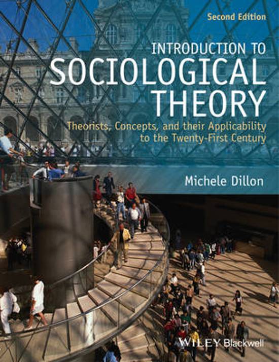 Samenvatting Introduction to Sociological Theory -  Introductie maatschappijwetenschappen