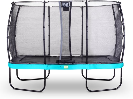 EXIT Elegant Premium trampoline 244x427cm met veiligheidsnet Deluxe - blauw