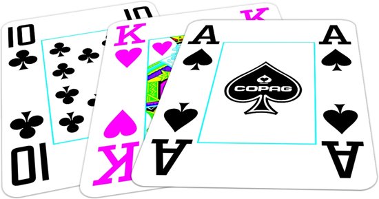 Thumbnail van een extra afbeelding van het spel Copag Plastic speelkaarten - Jumbo Index 4 hoeken - Rood