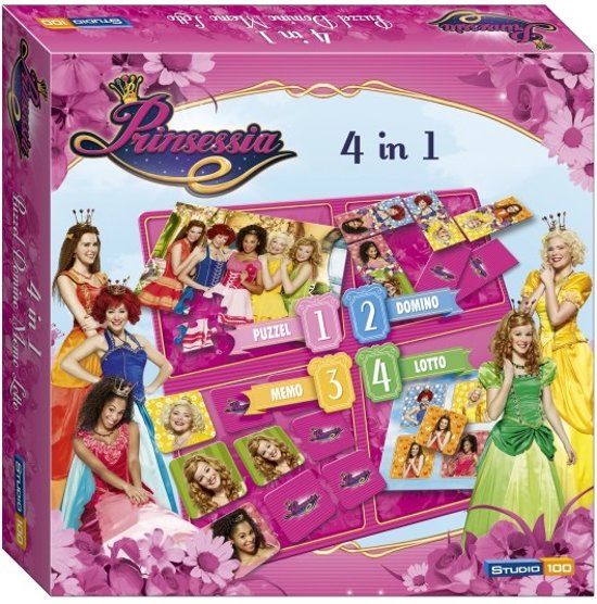 Afbeelding van het spel Prinsessia Spel 4 In 1 - Kinderspel