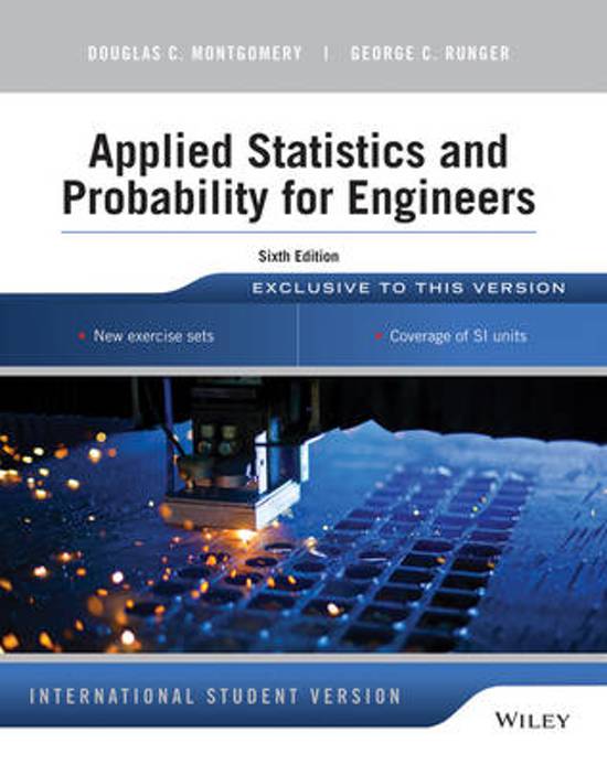2DL30 Formule summary Douglas C. Montgomery Applied Statistics and Probability for Engineers 6th chapter 2-10