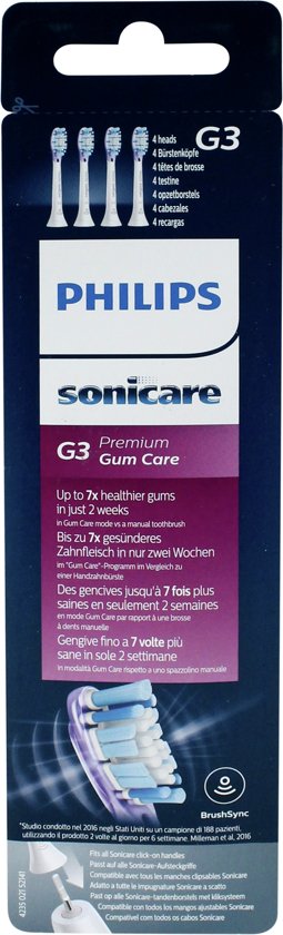 Philips HX9054/17 Sonicare G3 Premium Gum Care Opzetborstel - 4 st.