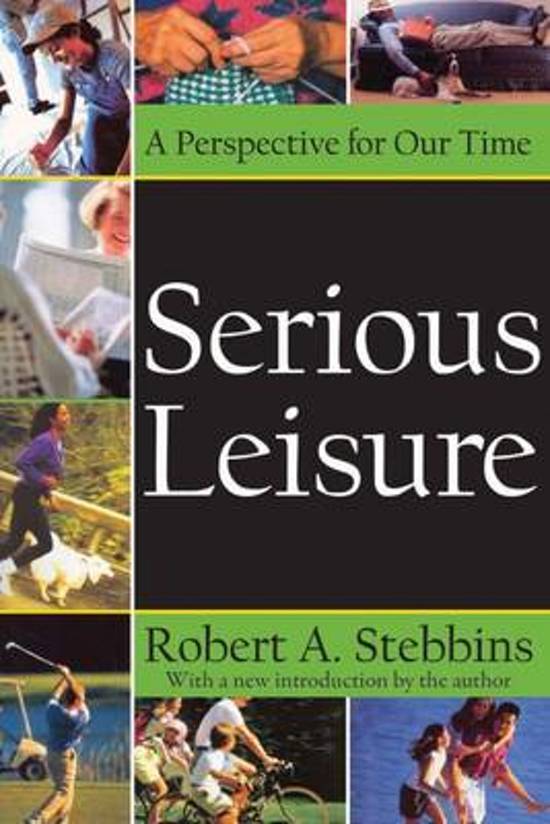 Serious Leisure, Robert A. Stebbins 9781412855945 Boeken