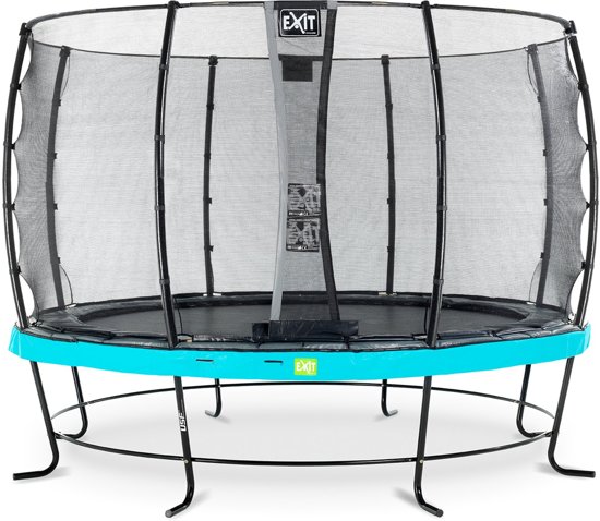 EXIT Elegant trampoline ø366cm met veiligheidsnet Economy - blauw