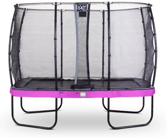 EXIT Elegant Premium trampoline 244x427cm met veiligheidsnet Economy - paars