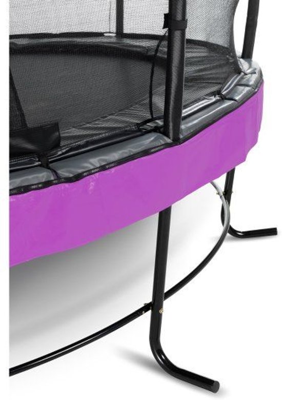 EXIT Elegant Premium trampoline 244x427cm met veiligheidsnet Economy - paars