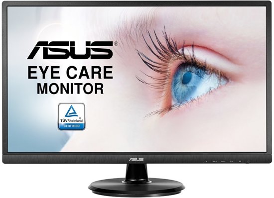 ASUS VA249HE computer monitor 60,5 cm (23.8'') Full HD LED Flat Zwart