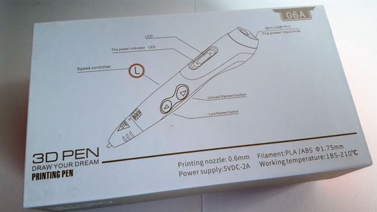 Set: 3D Pen 3DTECH Comfortline II + 12x10m + CLIPS + 3D-PAD + Adapter