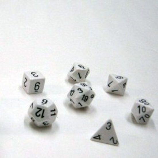 Thumbnail van een extra afbeelding van het spel Polydice 7 Dobbelstenenset Gemêleerd Koper Staal met Wit