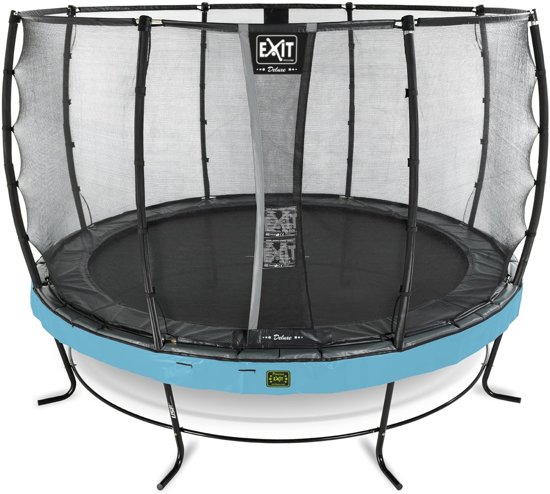 EXIT Elegant Premium trampoline ø366cm met veiligheidsnet Deluxe - blauw