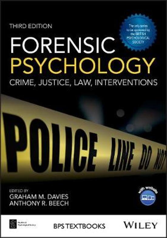 Samenvatting Forensic Psychology -  forensische psychologie (PSB3N-M04)