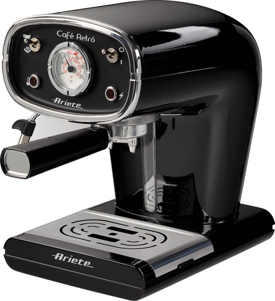 Ariete Cafe Retro Cappuccino Machine Zwart