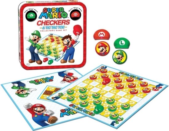 Afbeelding van het spel Super Mario Checkers Collectors Game Set
