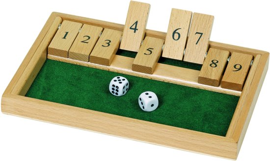 Afbeelding van het spel Dobbelspel: SHUT the BOX, 25x17.5x2cm, hout, 6+