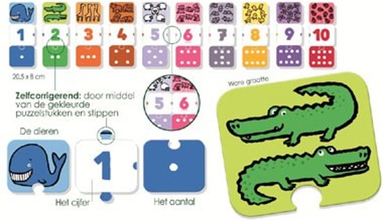 Thumbnail van een extra afbeelding van het spel Jumbo Playlab '' Ik Leer Cijfers '' | Cijfers Leren | Leren Tellen en Rekenen| Ordenen van Klein naar Groot | Tellen tot 10| Puzzel