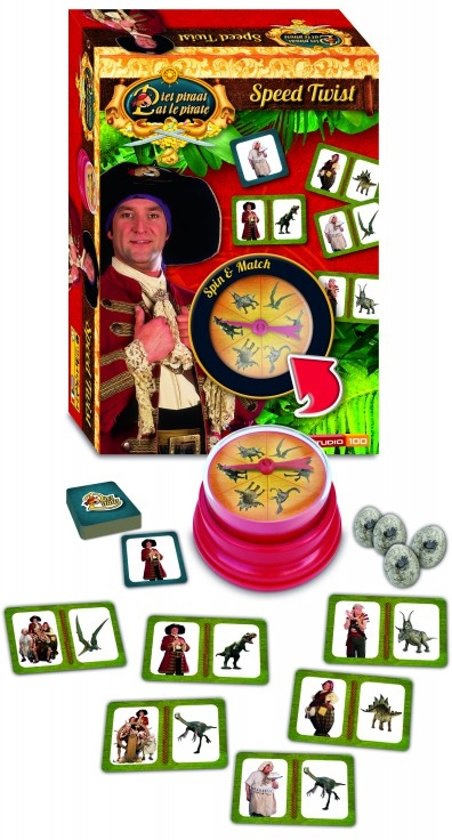 Thumbnail van een extra afbeelding van het spel Piet Piraat Speed Twist Reisspel  - Kinderspel