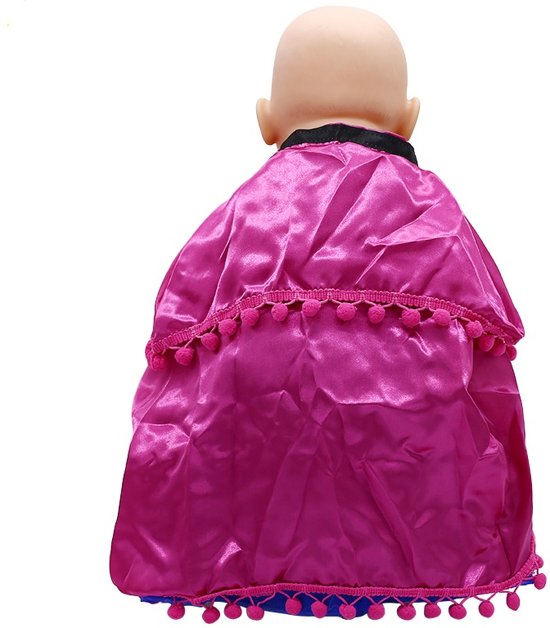 Prinses Anna jurkje met cape voor Baby Born en andere poppen met lengte 40-45 cm. Poppenkleertjes voor meisjes pop