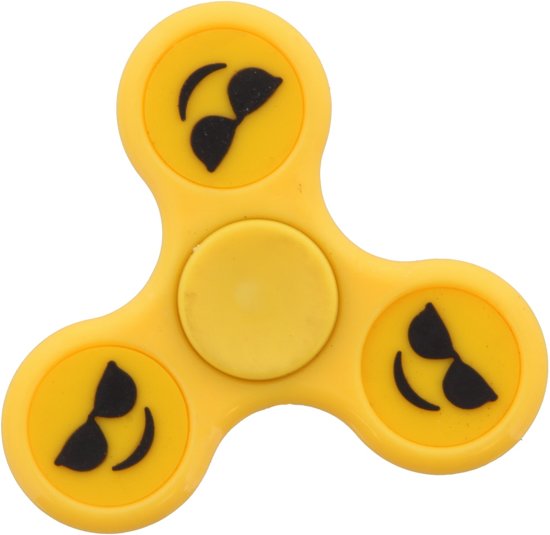 Afbeelding van het spel Gele Fidget spinner met Emoji.