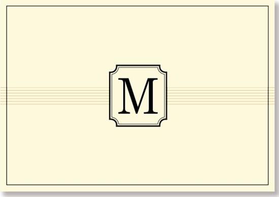 Afbeelding van het spel Monogram Note Cards 'm' (Stationery, Boxed Cards)